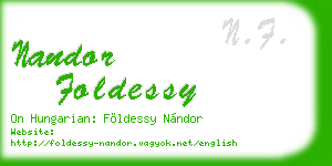 nandor foldessy business card