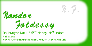 nandor foldessy business card